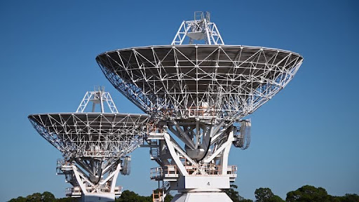 large satellite antenna