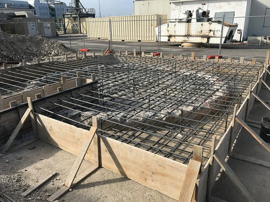 Civil and Mechanical Concrete foundation installation